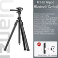 MT-65 1.76M Overhead Camera Tripod 30M Remote Control with Phone Holder Lightweight Tripod 360° Ballhead for Smartphone