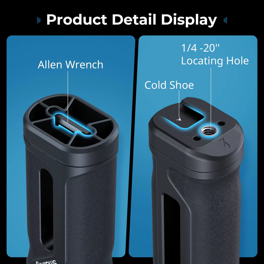 Lightweight Mini Side Handle Kit with 1/4"-20 Threaded Holes & NATO Clamp Handlegrip for Sony for DSLR Camera Cage 5532