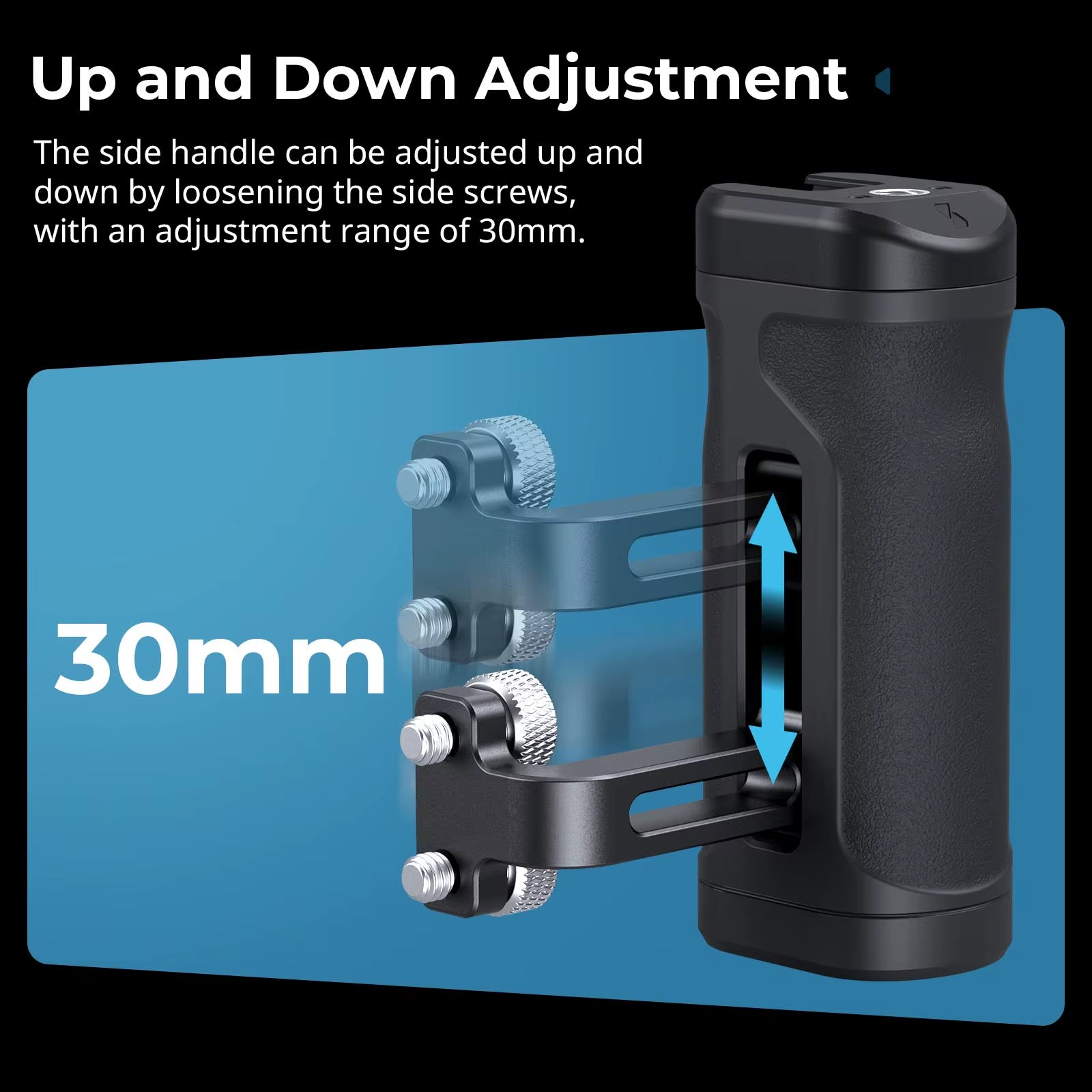 Lightweight Mini Side Handle Kit with 1/4"-20 Threaded Holes & NATO Clamp Handlegrip for Sony for DSLR Camera Cage 5532