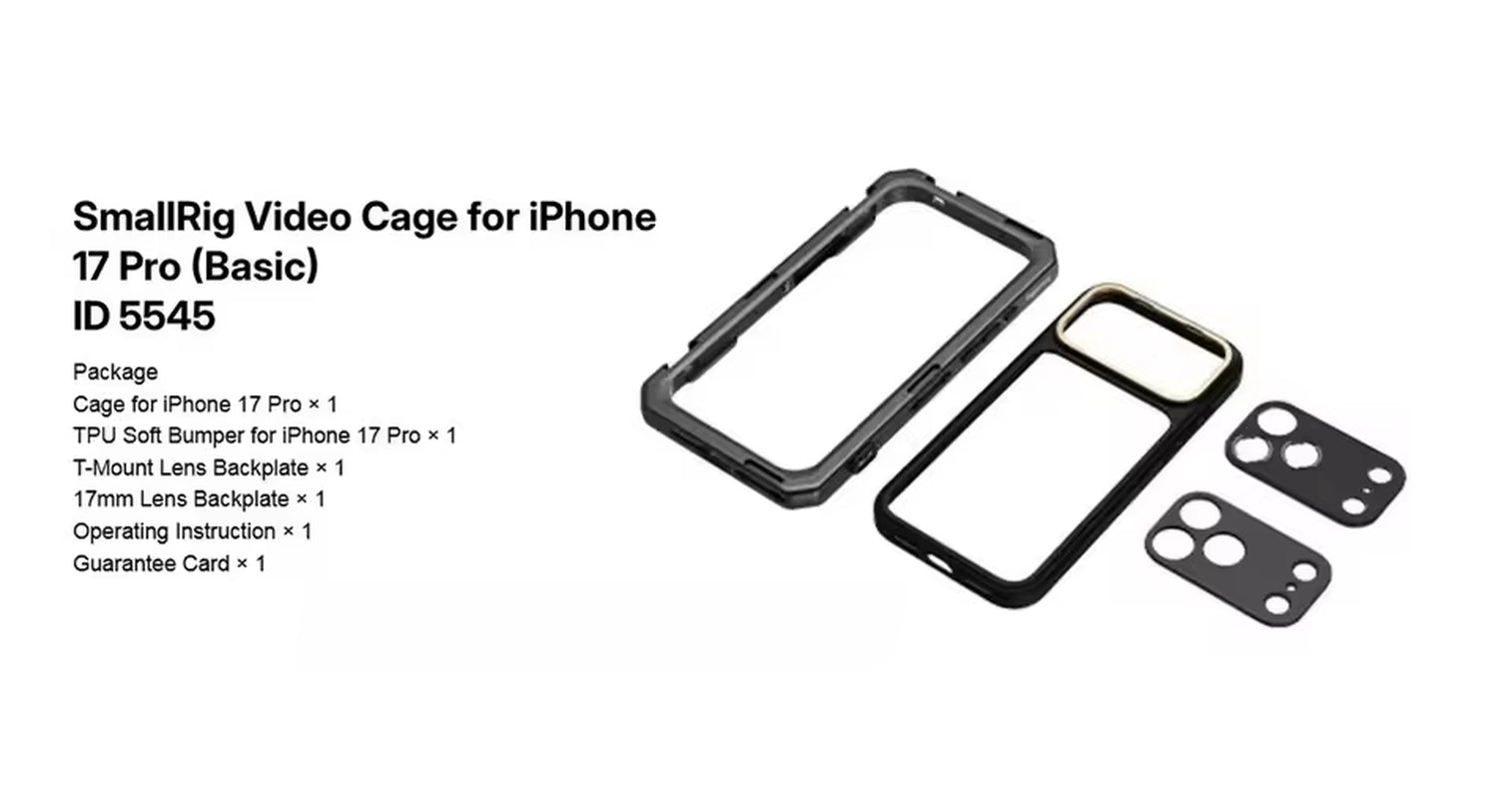 Dual Handheld Phone Cage Kit Full Cover Back Case for Iphone 17 Pro / 17 Pro Max Quick Release Video Rig Stabilizer