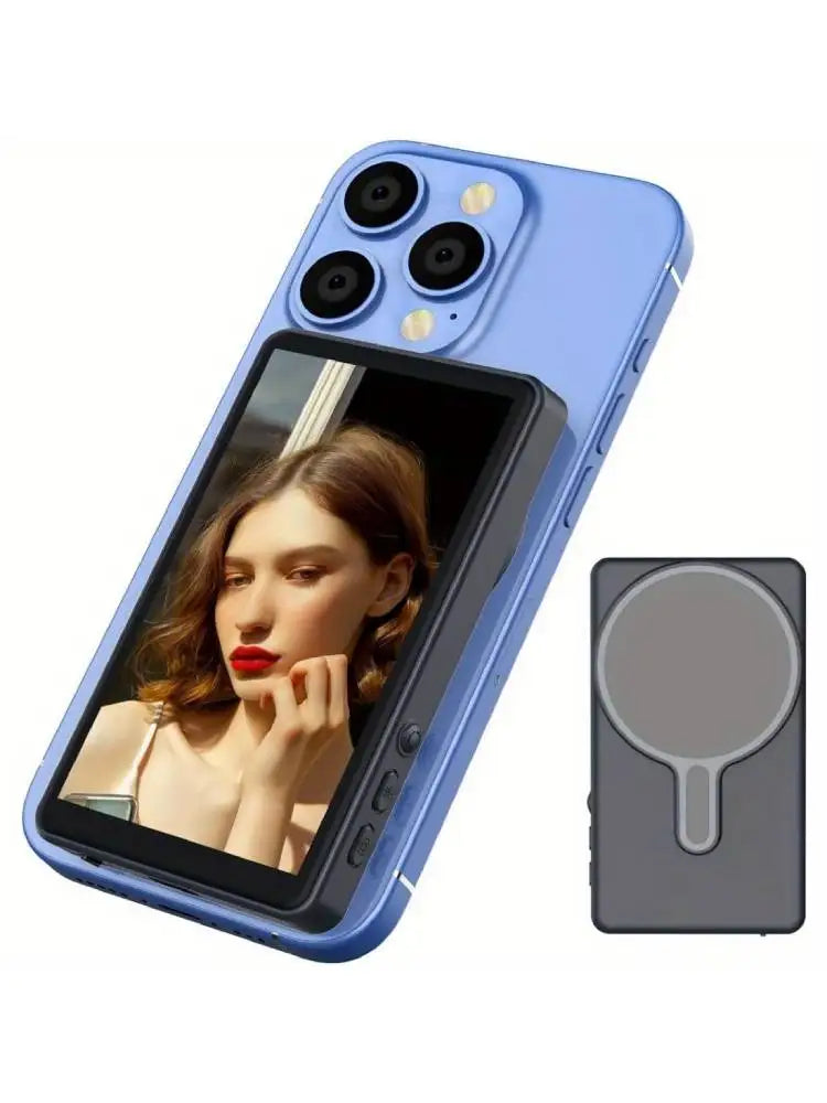 Magnetic Cell Phone Vlog Self Timer Monitor Screen Using Rear Camera Monitor for Live Streaming Creating Content Self-Timer