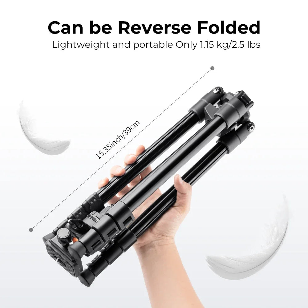 Portable Camera Travel Tripod Flexible Vlog Tripod with 360 Degree Ball Head Quick Release for Canon Nikon Sony DSLR