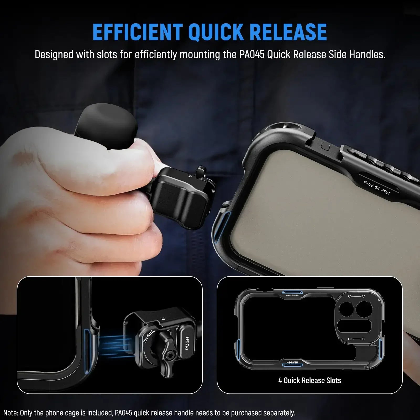 #V for Neewer Full Phone Cage with 67Mm Filter Adapter 17Mm T-Mount Lens Adapter for Iphone 15 Pro / 15 Pro Max Video Phone Cage