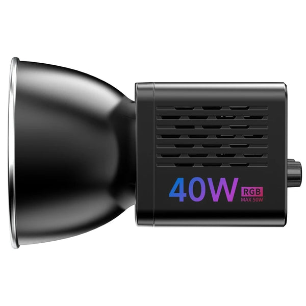 L024 40W RGB Video Light 2500-6500K Bi-Color 0-359° RGB COB Light Mini Bowens Mount Fill Light 3400Mah COB Light