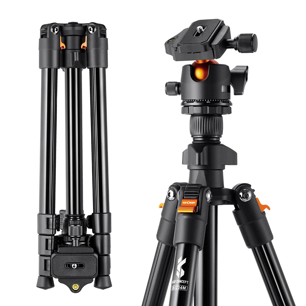 Portable Camera Travel Tripod Flexible Vlog Tripod with 360 Degree Ball Head Quick Release for Canon Nikon Sony DSLR