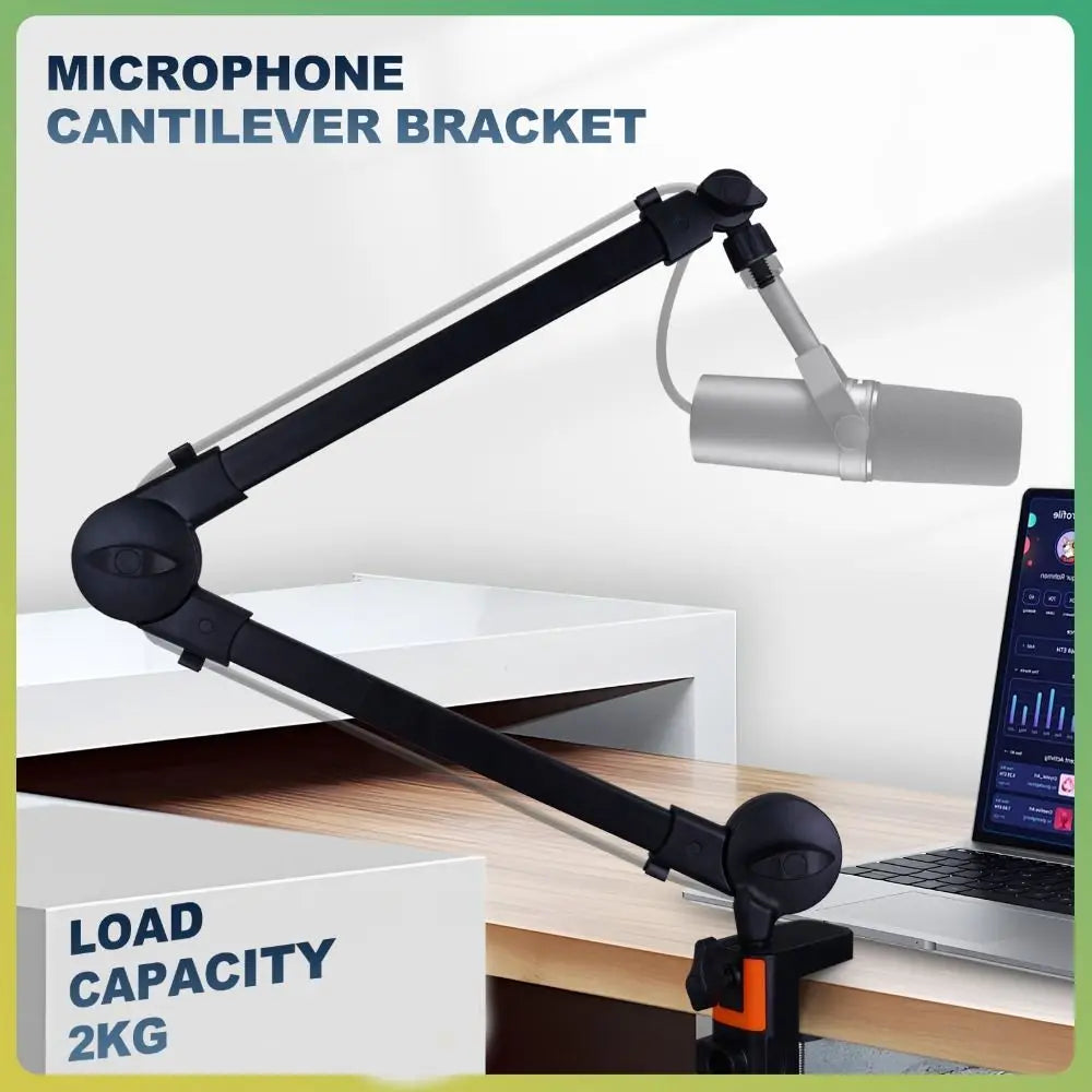 Microphone Boom Arm Mic Stand Desk Mounted 360° Rotation Sturdy Universal for Video Gaming Studio Audio Mic Stand Accessories
