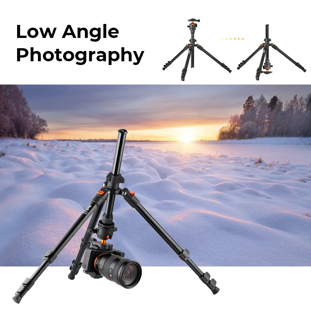 Portable Camera Travel Tripod Flexible Vlog Tripod with 360 Degree Ball Head Quick Release for Canon Nikon Sony DSLR