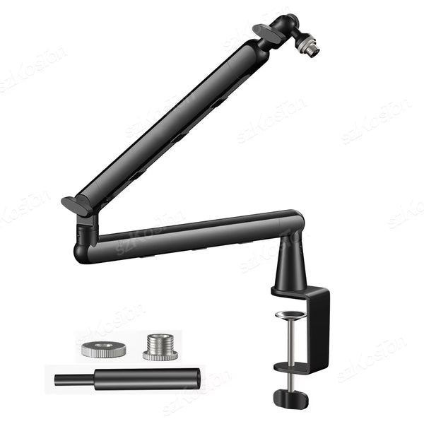 Professional Studio Low Profile Mic Arm with Extended Riser Cable Management Adjustable Microphone Stand for SM7B MV7 AM8 K688