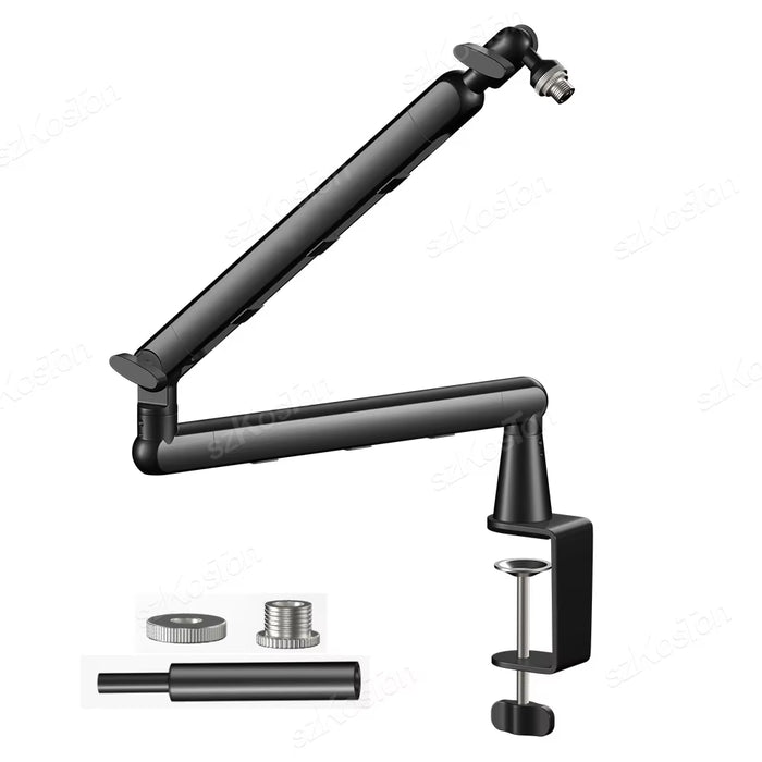 Professional Studio Low Profile Mic Arm with Extended Riser Cable Management Adjustable Microphone Stand for SM7B MV7 AM8 K688